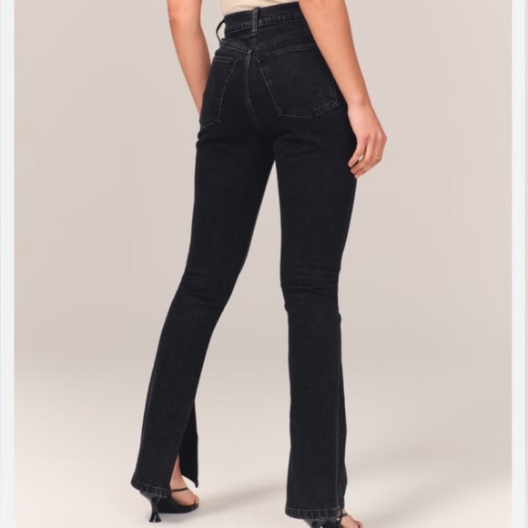 Abercrombie & Fitch Black High-Rise Skinny Jean with Split Inseam - Picture 2 of 8